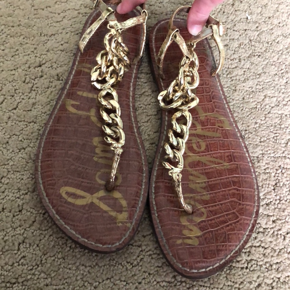 Sam Edelman Golden Grella Thing Sandal in Gold